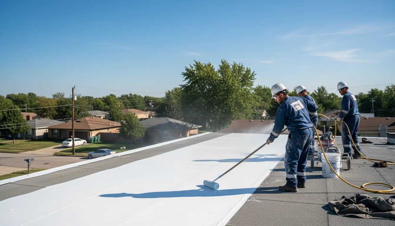 Commercial roof coating in Enloe, TX near me